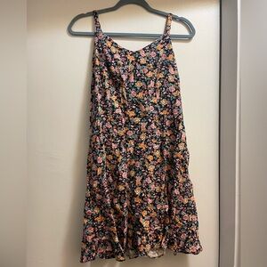 Old Navy Floral Sun Dress -  Blue, Orange, Pink